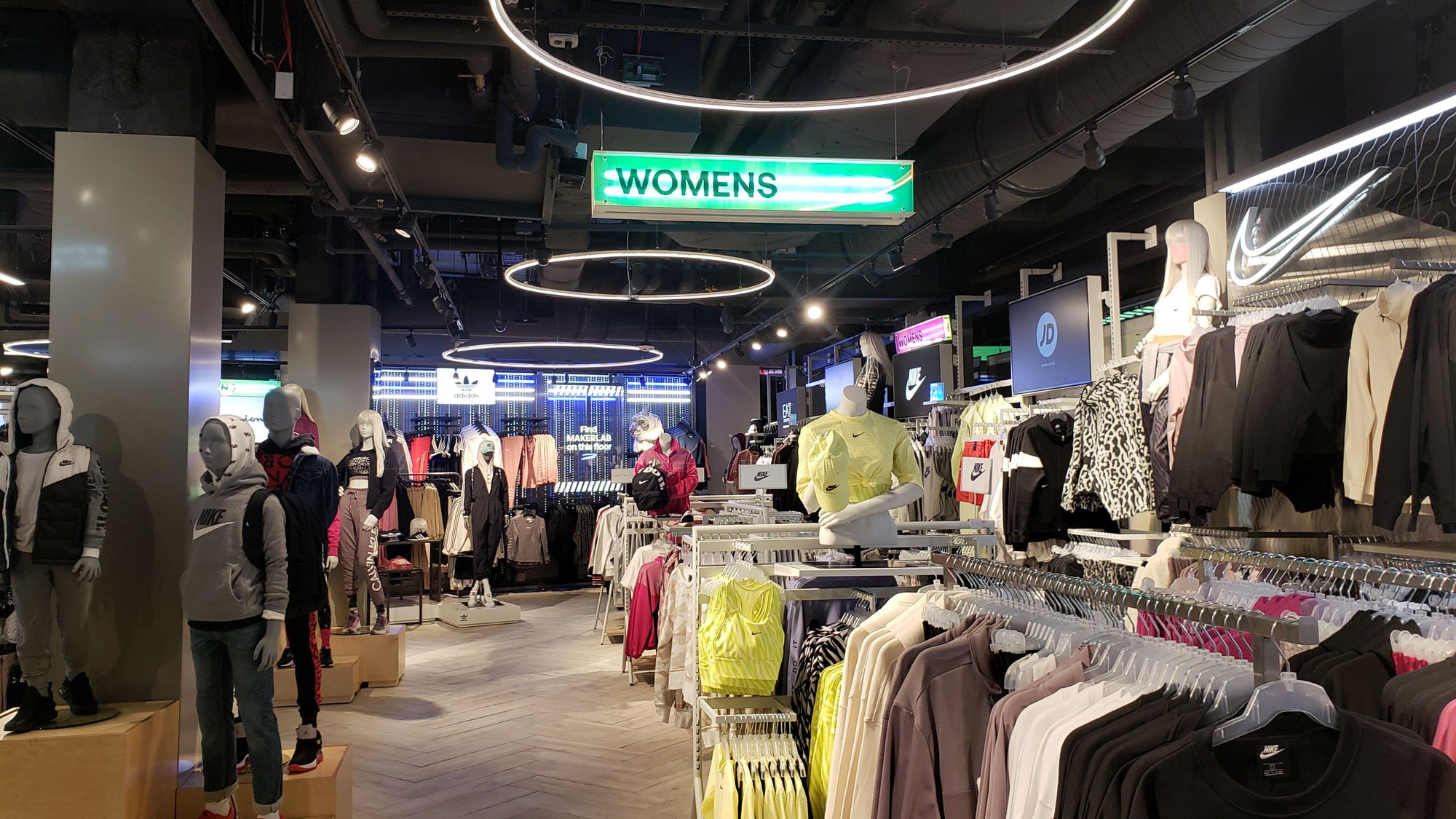 JD Sports Department Sign