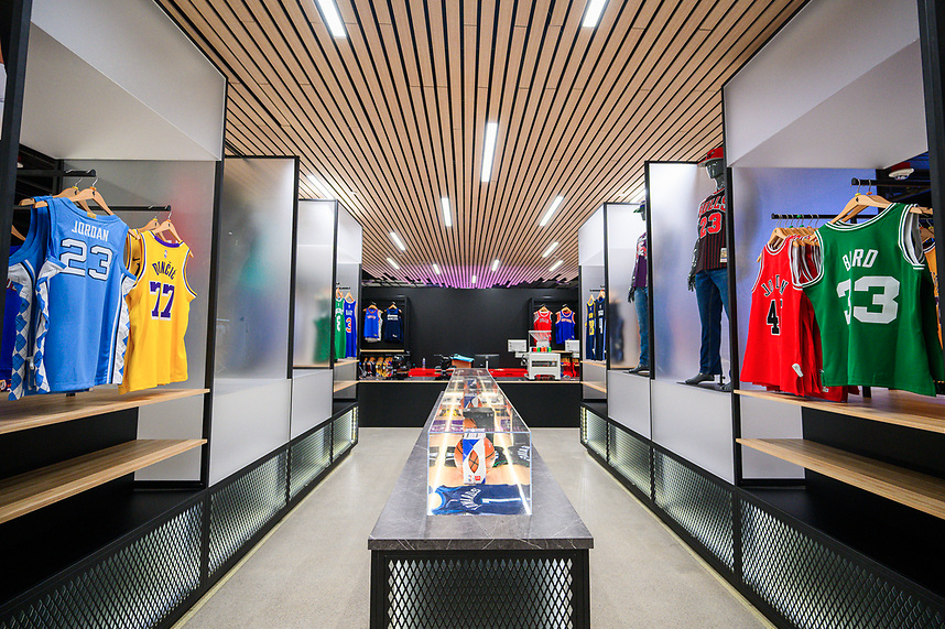 NBA Store Clothing Racks