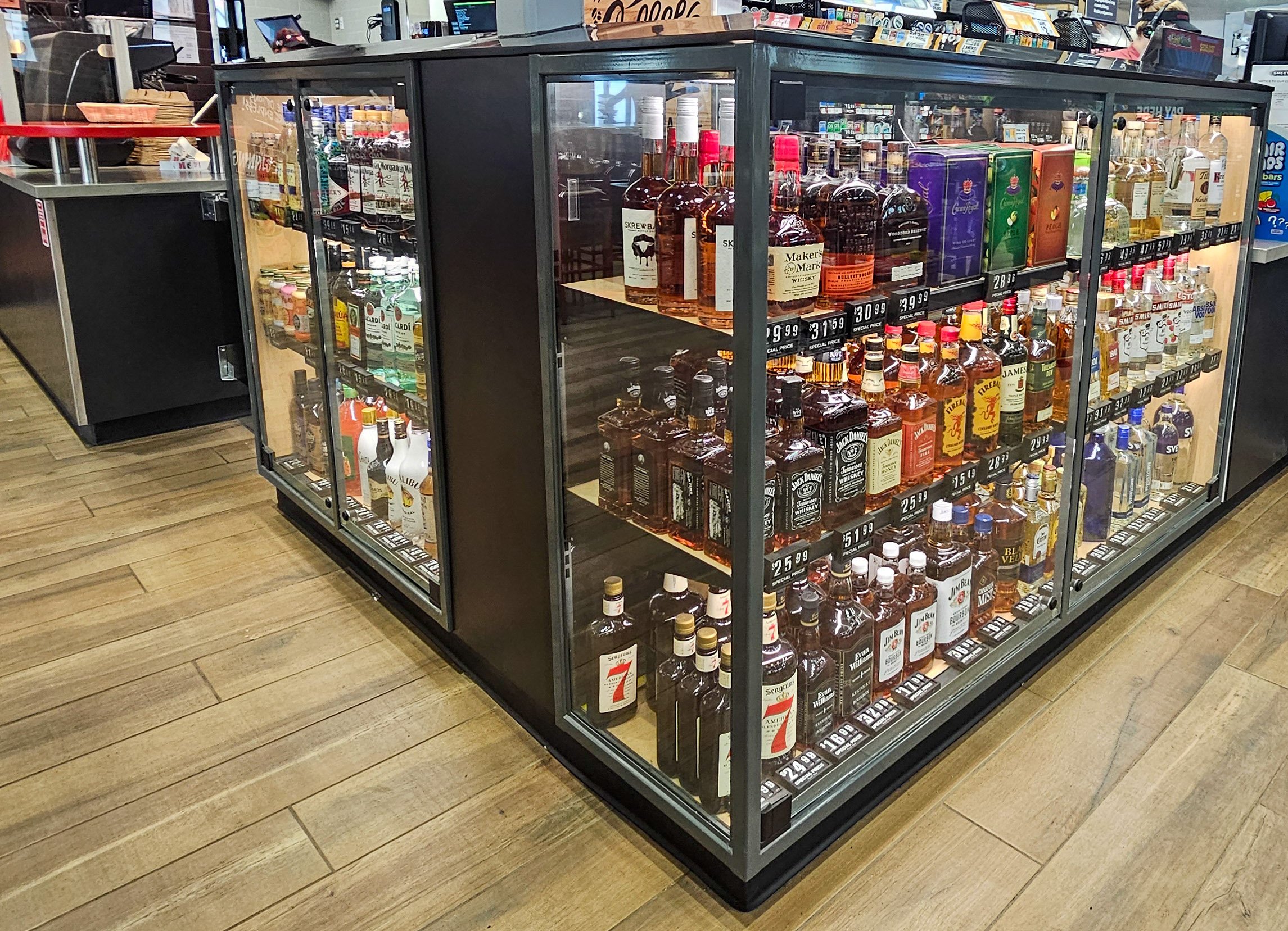 Sheetz Corner Liquor Cabinet