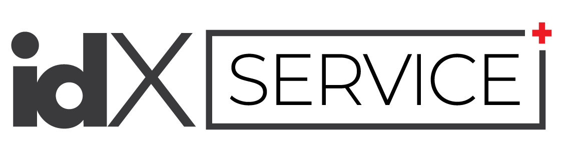 Service+ Logo - Gray & Black
